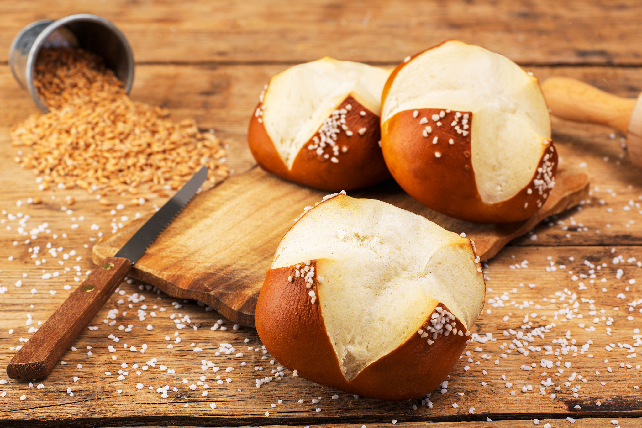 Laugenbr&ouml;tchen belaugt mit WP RIEHLE 