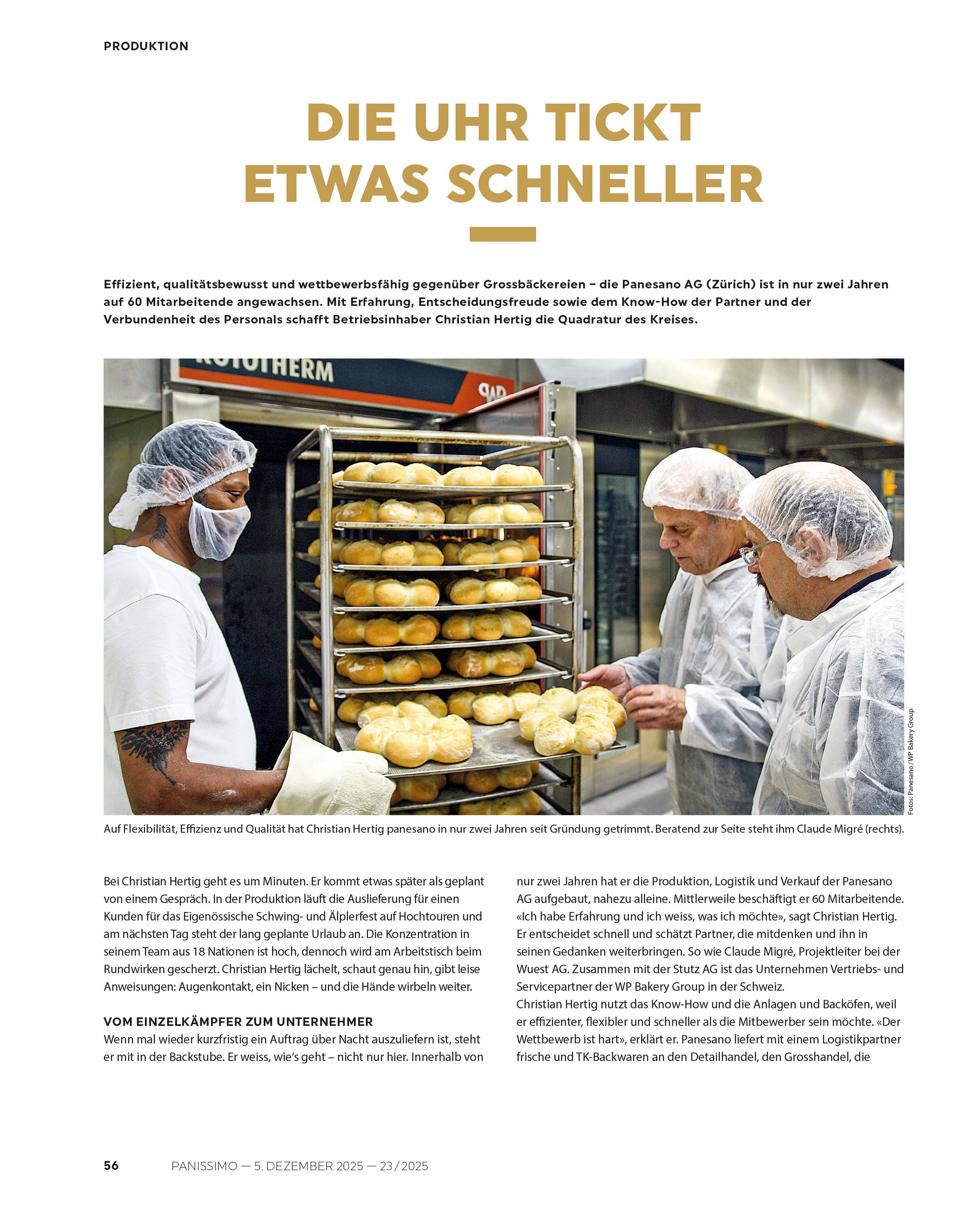 Beitrag in der PANISSIMO &uuml;ber Belaugungsanlage