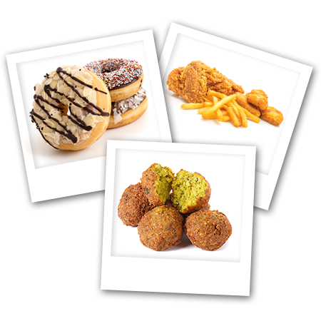 WP Riehle Snack Je nach Bedarf kann untergetaucht oder schwimmend frittiert werden