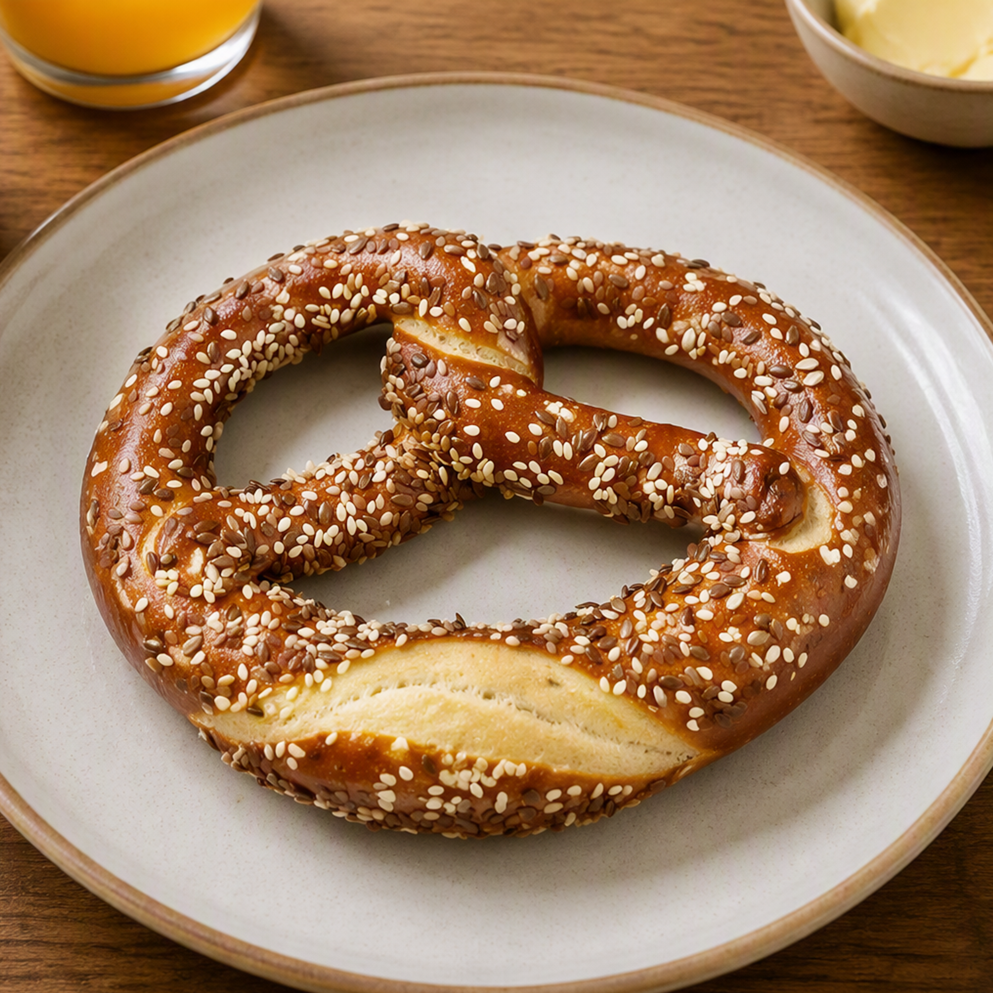 Brezeln mit Sesam Brezeln mit Sesam