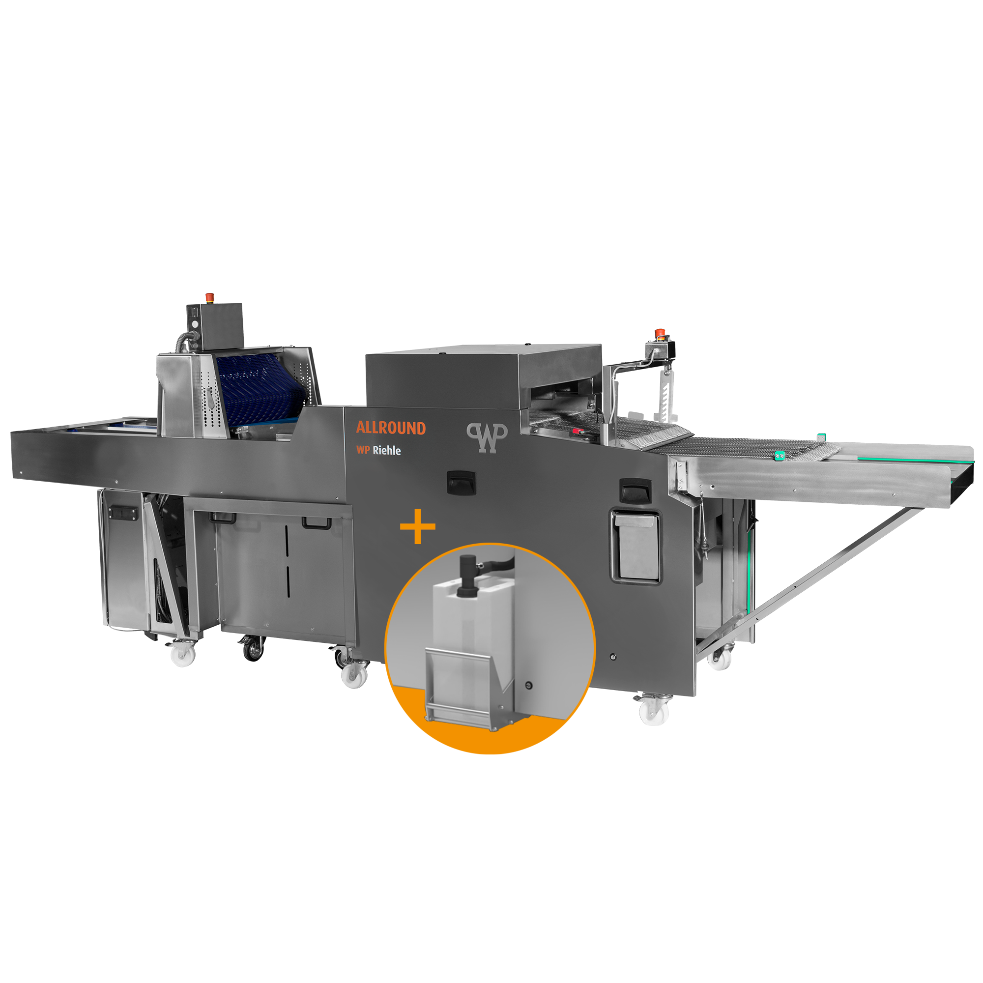 Belaugungsmaschine Allround mit Peelboard-Beschickung Belaugungsmaschine Allround mit Peelboard-Beschickung