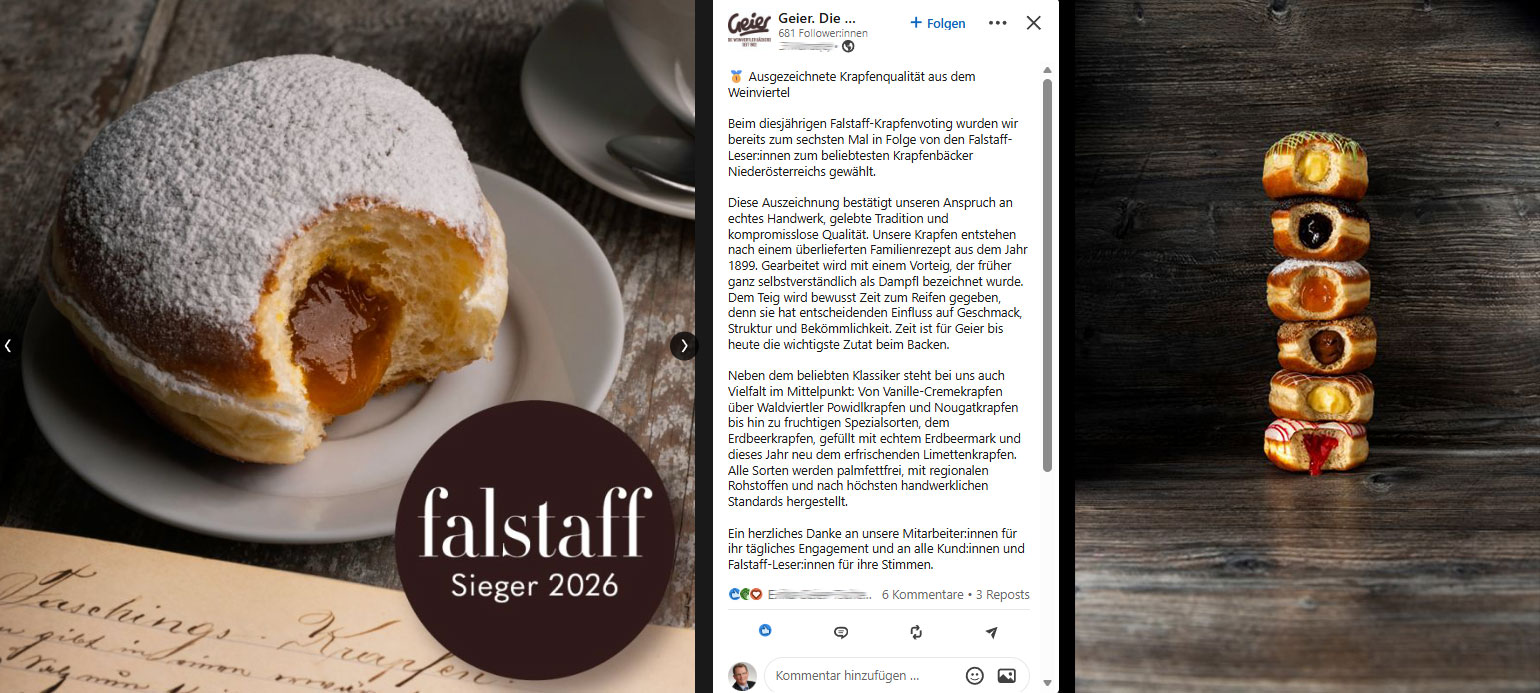 Fastaff Sieger 2026: Bester Krapfenb&auml;cker