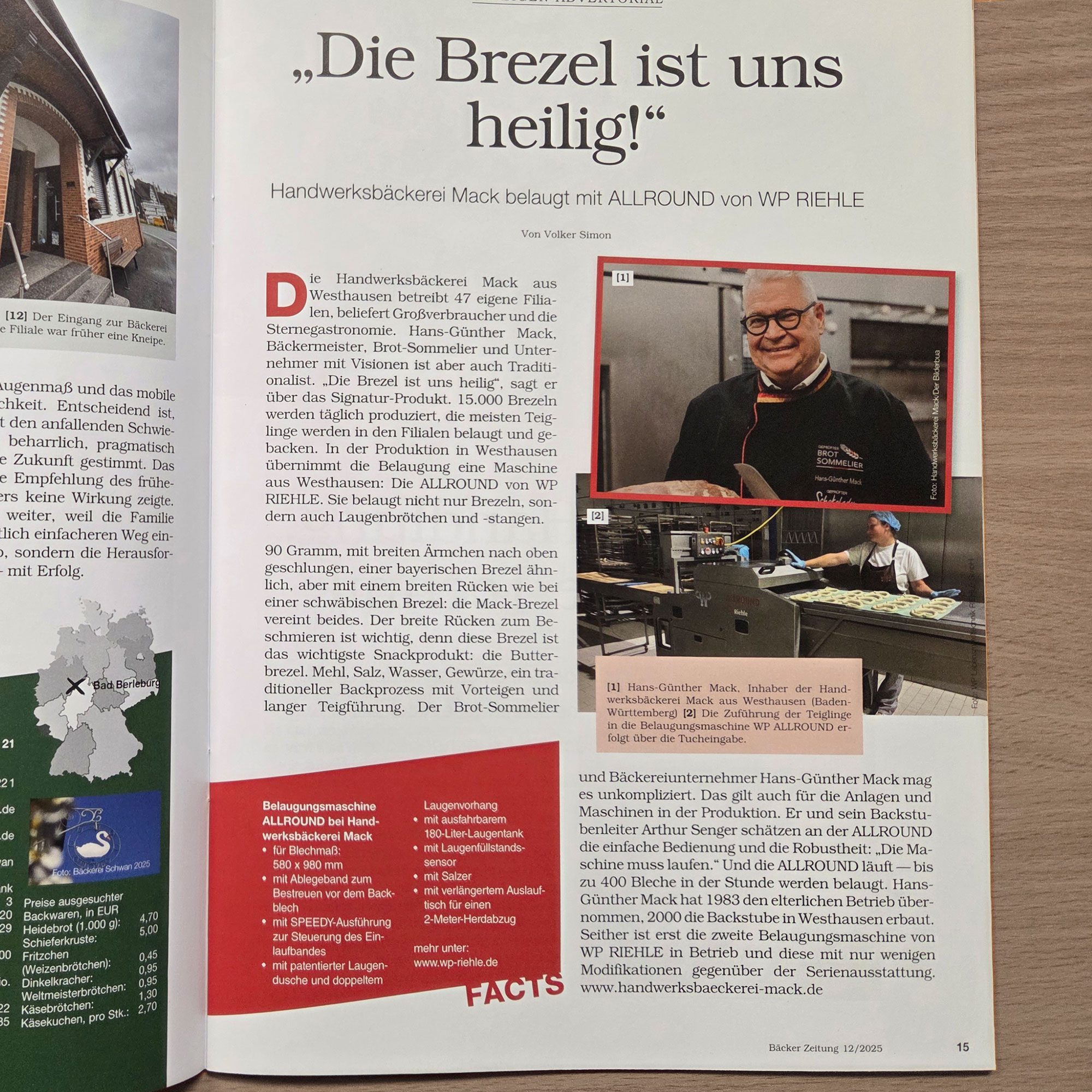 Belaugungsmaschine Allround f&uuml;r die besten Brezeln